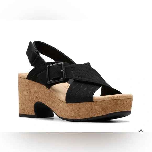 Clark’s Cork Wedge Sandals - Picture 2 of 14